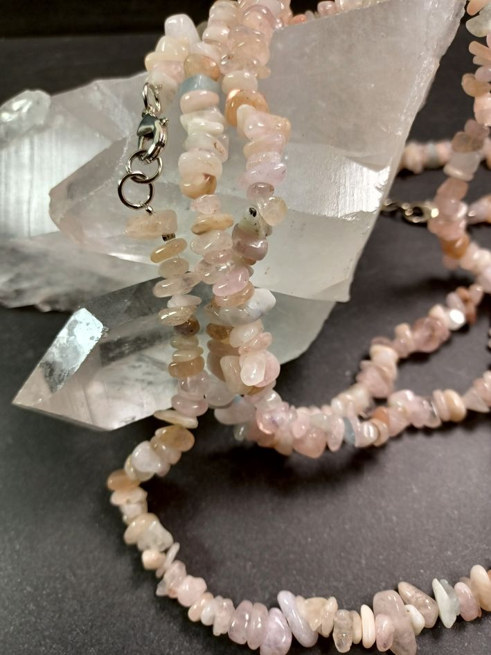 Morganit Chip Halsband - AA kvalitet - 2