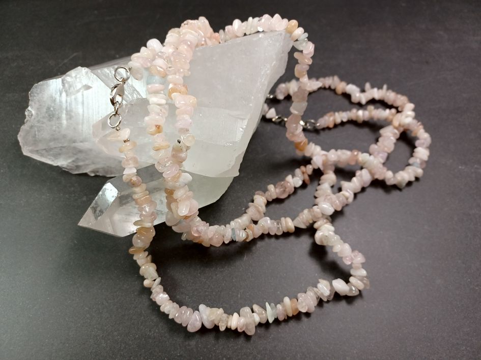 Morganit Chip Halsband - AA kvalitet