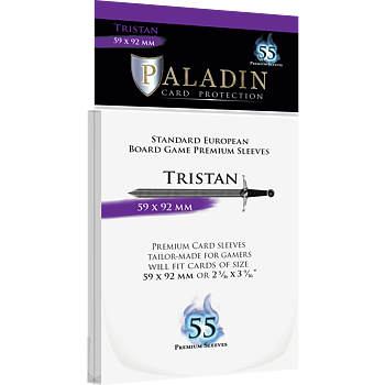 Paladin Sleeves - Tristan Premium Standard European 59x92mm (55 Sleeves)
