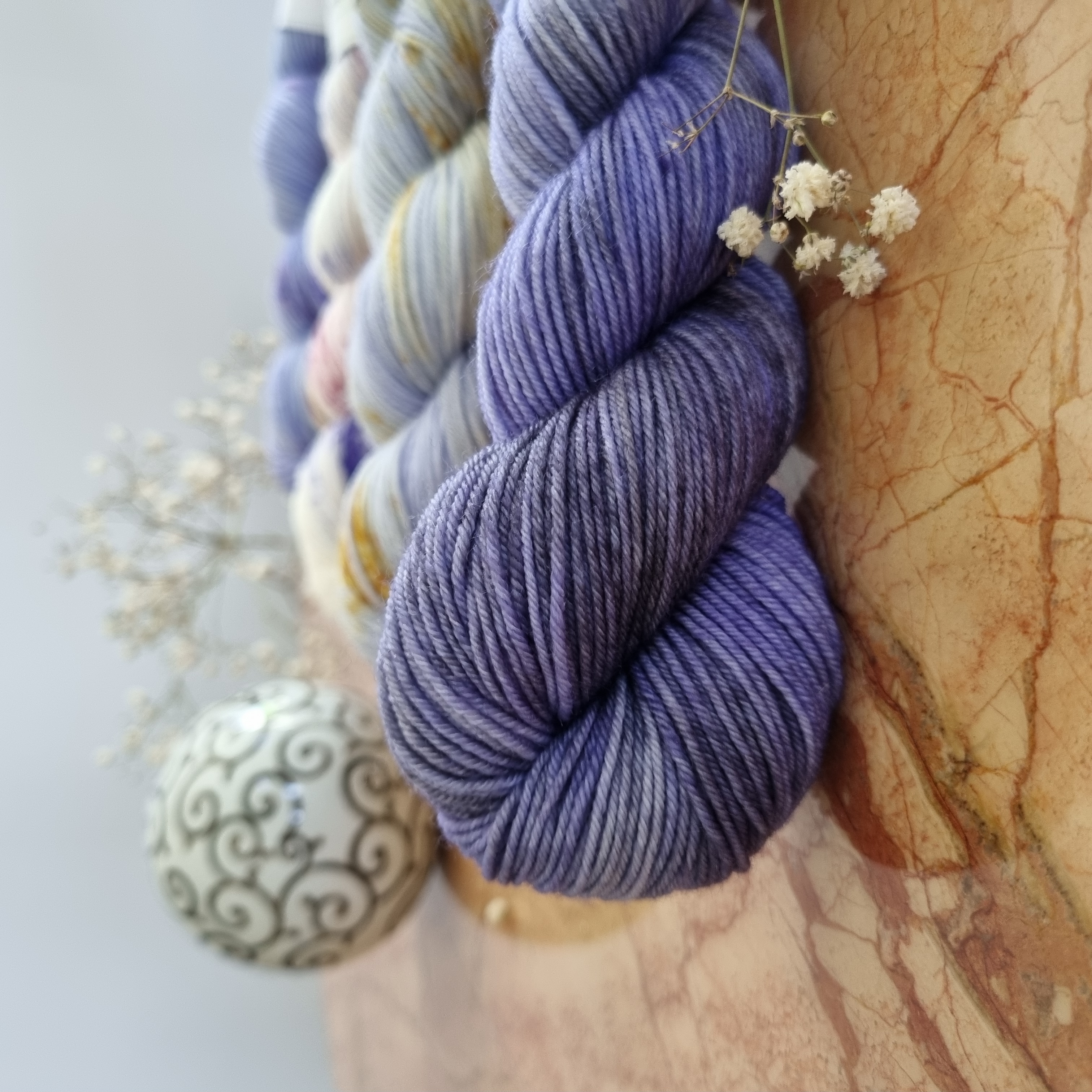 Emelilyknits handfärgat Sockgarn 50g Tranquility