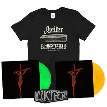 LUCIFER - LUCIFER IV, ULTIMATE BUNDLE (GLOW IN THE DARK & ORANGE LP VINYL+T-SHIRT+PATCH)