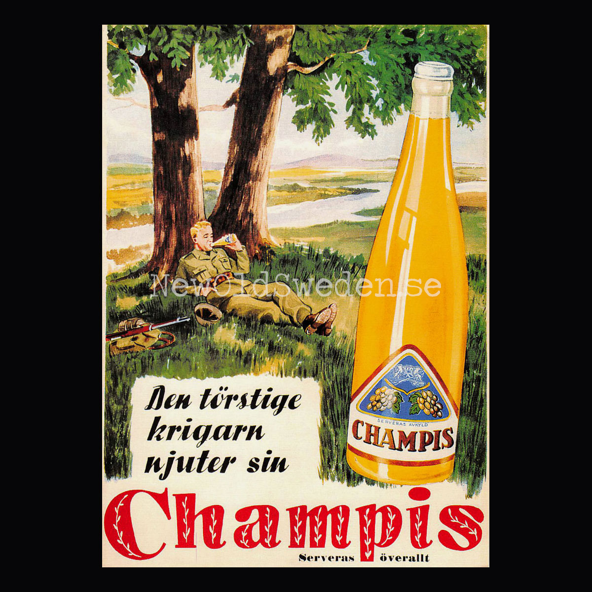 CHAMPIS Soldaten - Vykort A5 ***