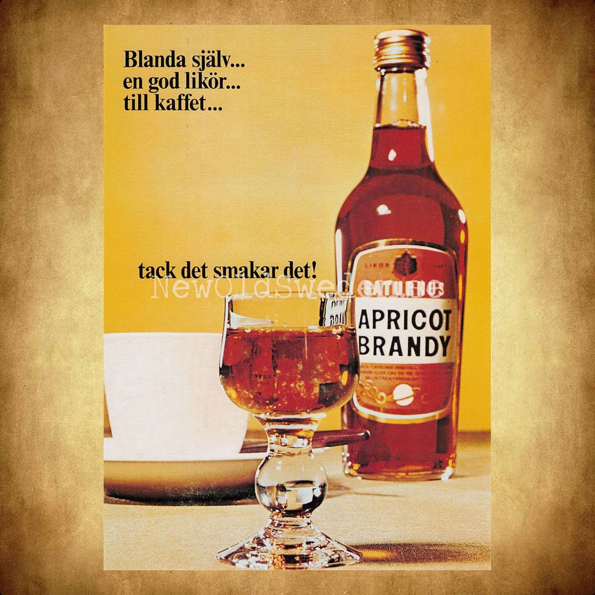 Saturnus Apricot Brandy - Vykort A5 - 2
