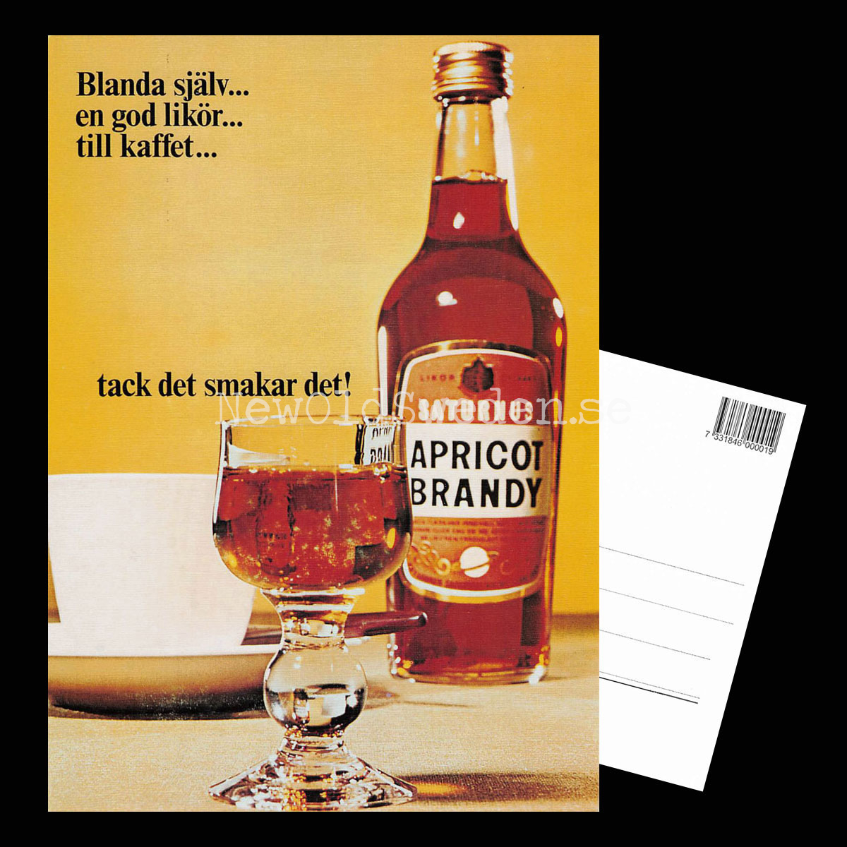Saturnus Apricot Brandy - Vykort A5 - 3