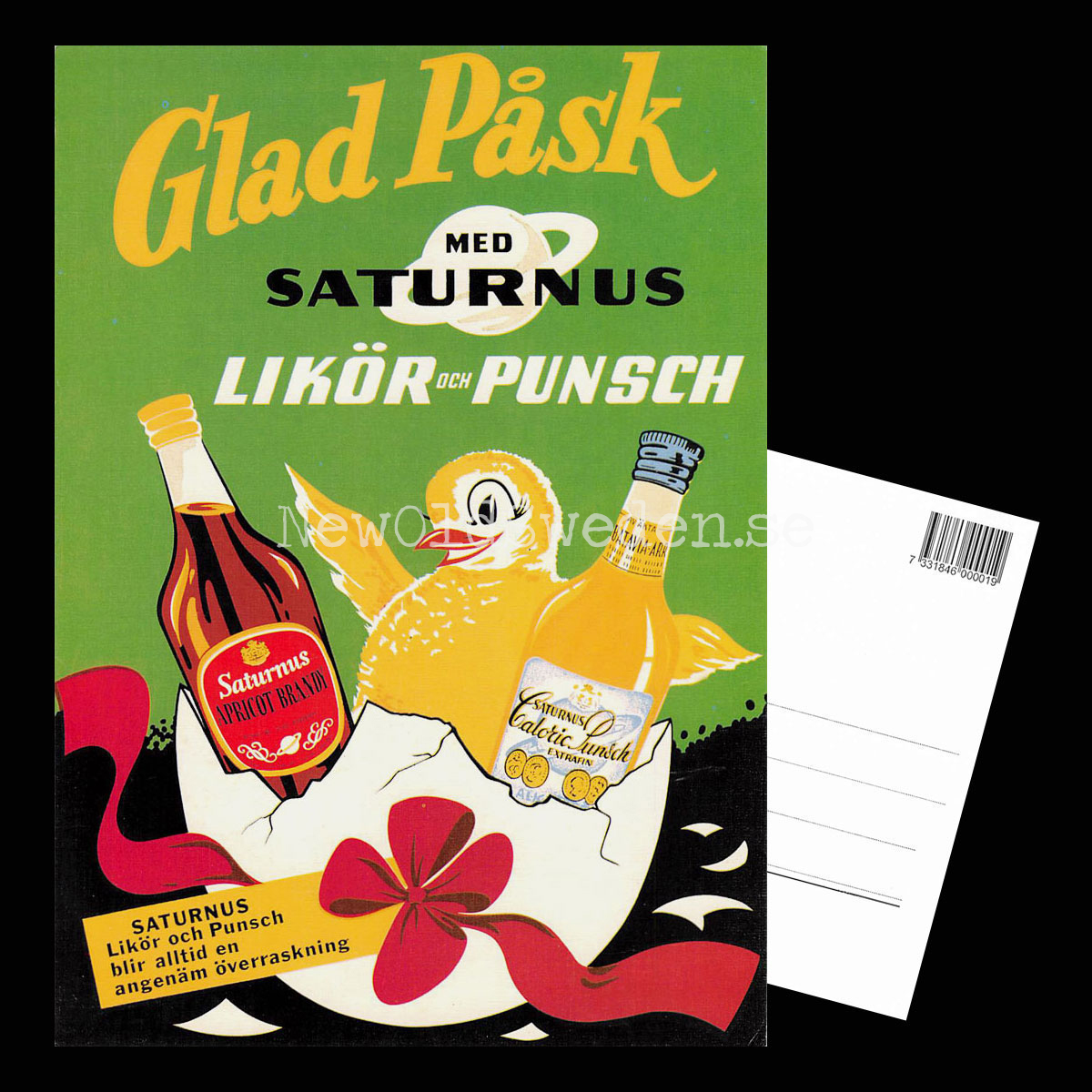 SATURNUS Likör och Punsch Glad Påsk - Vykort A5 - 3