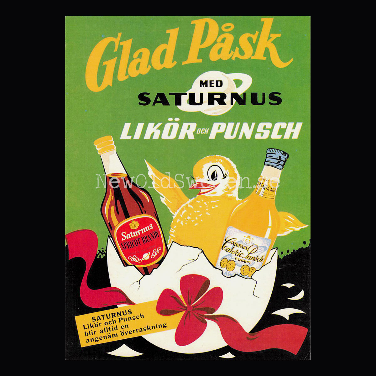 SATURNUS Likör och Punsch Glad Påsk - Vykort A5