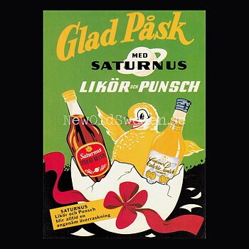 SATURNUS Likör och Punsch Glad Påsk - Vykort A5