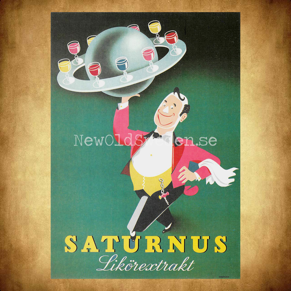 Saturnus Likörextrakt - Vykort A5 - 2