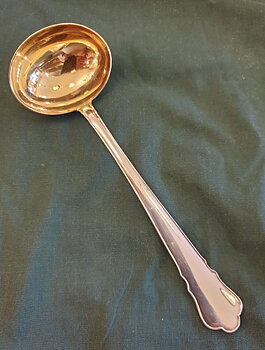 Chippendale sauce spoon electroplate