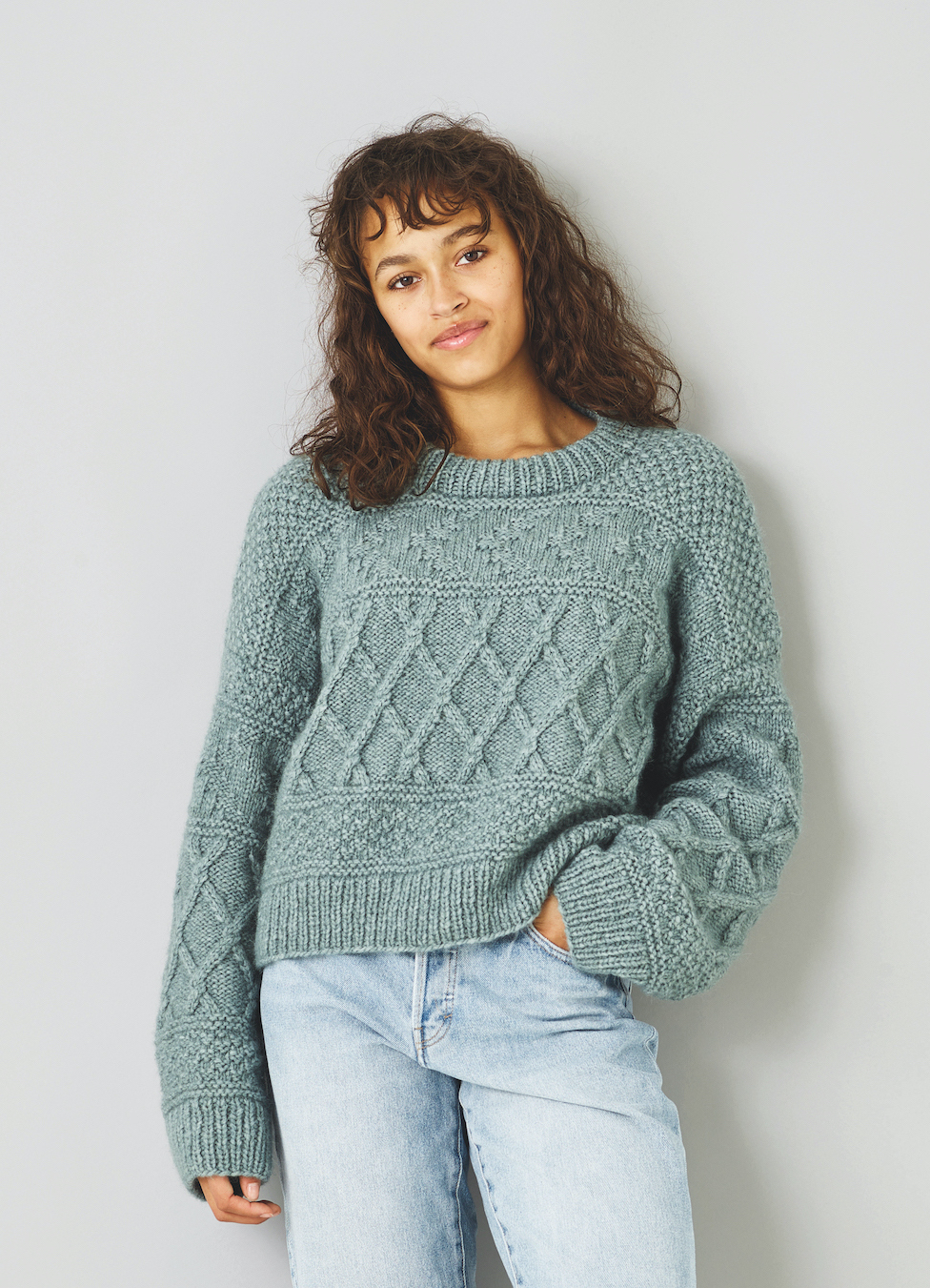 Ovesize sweater med struktur vuxen - Alice By Permin - 2