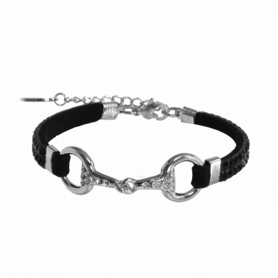 Armband Equinema silver svart