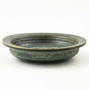 Gunnar Nylund (Igloo 1965) Green Bowl with Circular Relief 21 cm