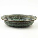 Gunnar Nylund (Igloo 1965) Green Bowl with Circular Relief 21 cm