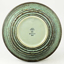 Gunnar Nylund (Igloo 1965) Green Bowl with Circular Relief 21 cm