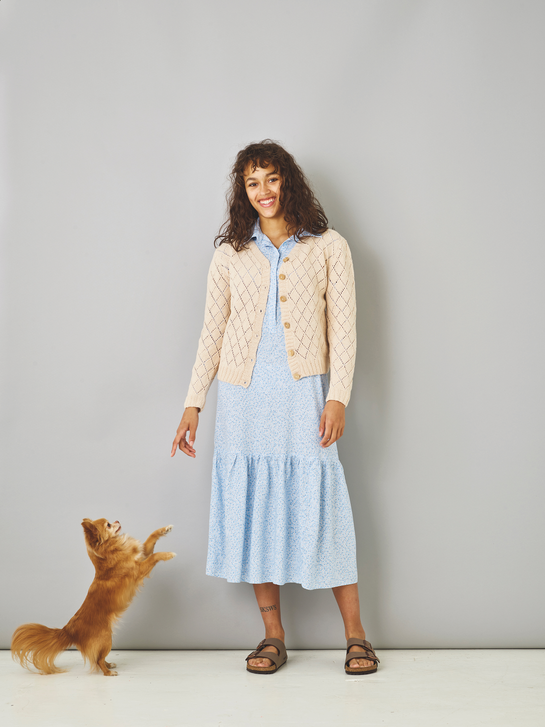Cardigan med rombmönster - Esther by Permin