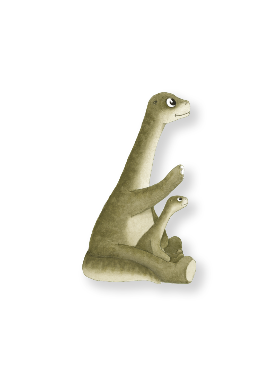 Väggdekor - Sittande dinosaurie