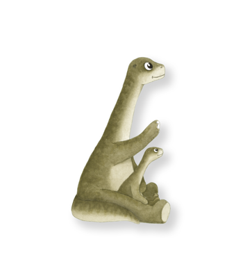Wallsticker - Sitting dinosaur
