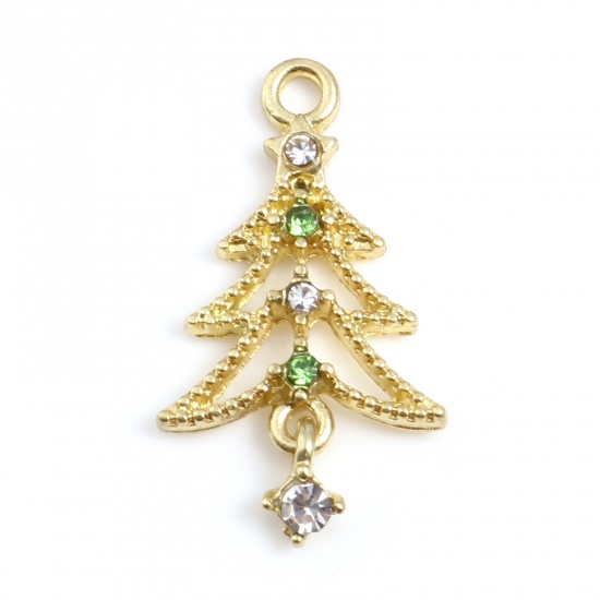 Berlock - Gran, Guld m rhinestones
