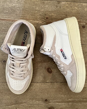 Mid high sneakers Leather and Suede White from Autry