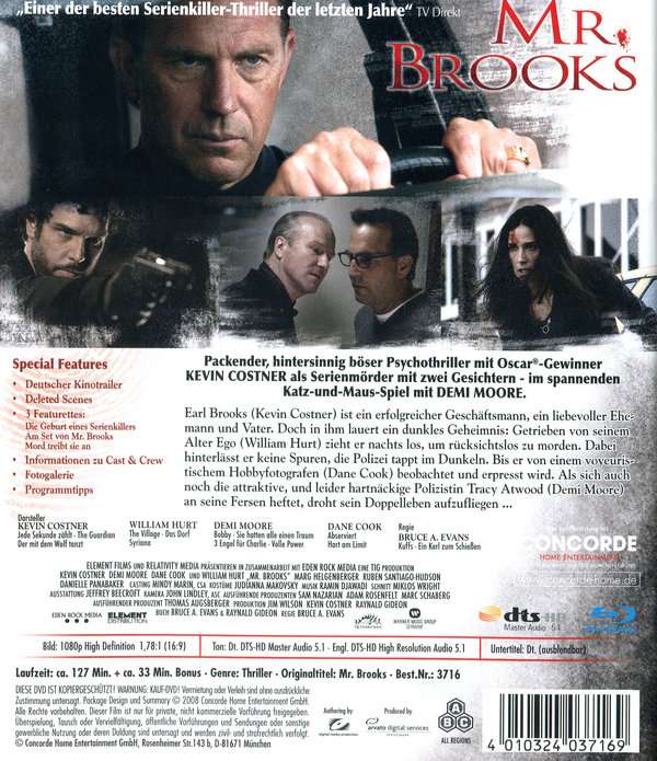 Mr. Brooks (ej svensk text) (Blu-ray) - 2
