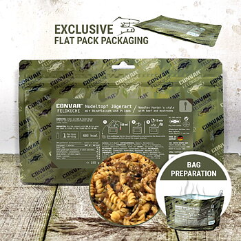 Convar Emergency Food | Noodles Hunters Style | Frysetørket mat | 150g