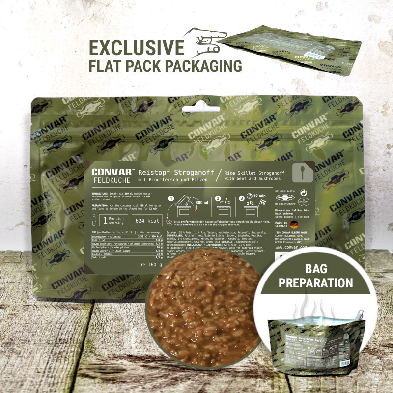 Convar Emergency Food | Rice Skillet Stroganoff | 160g