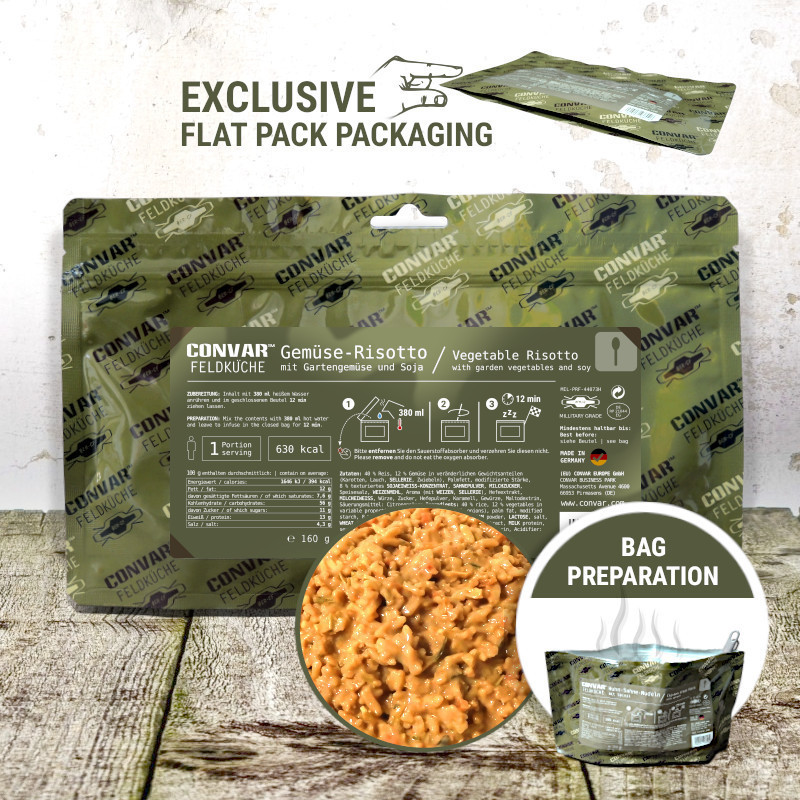 Convar Emergency Food | Vegetable Risotto | Frystorkad mat | 160g