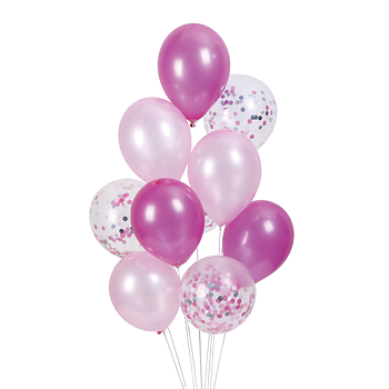 Ballongbukett Rosa mix 10-pack