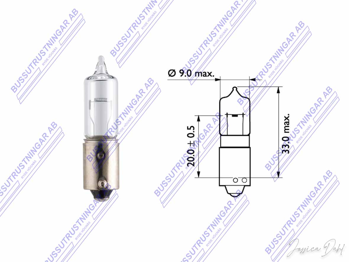 Glödlampa BAY9s 21W 24 Volt