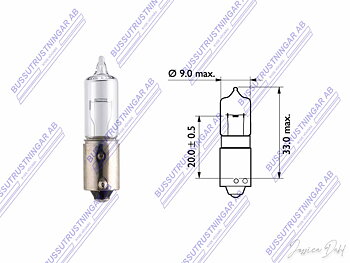 Glödlampa BAY9s 21W 24 Volt