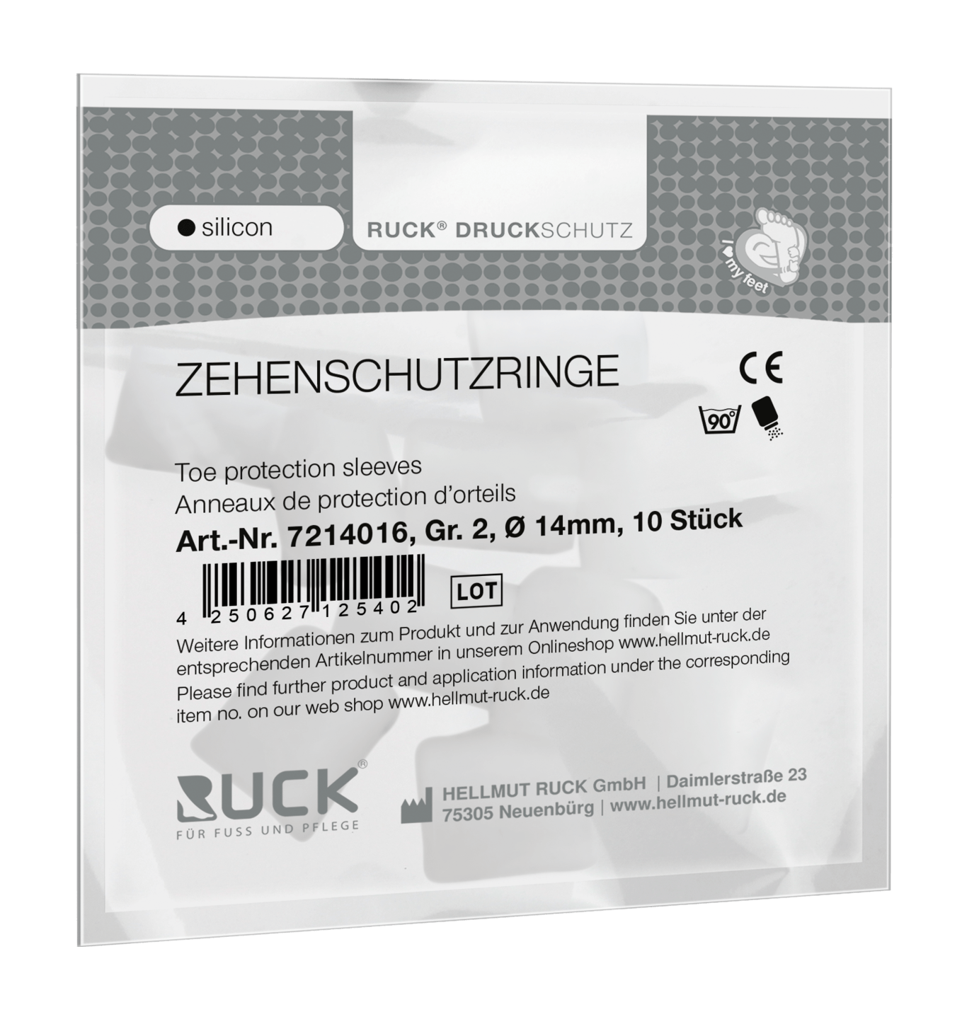 RUCK® AVLASTNING Silikon, Tåring, storlek 2 (Ø 14 mm), 10 st