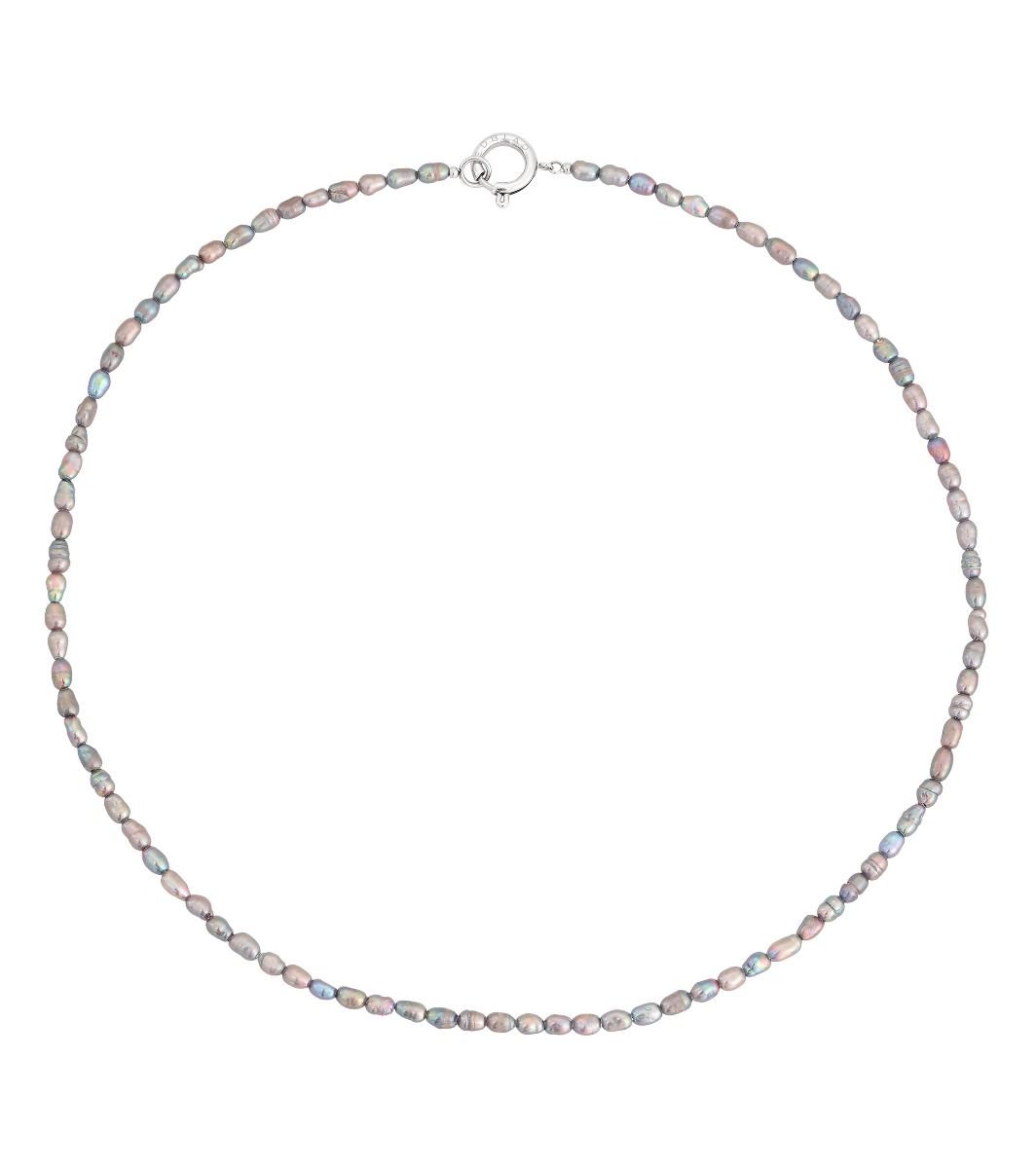 Collier Pearl Necklace Grey Steel - Edblad 