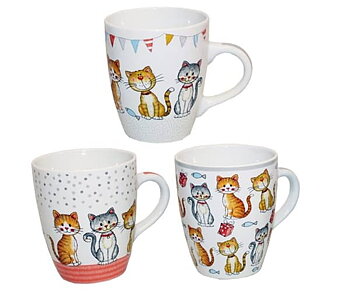 Katt mugg i färg - 3 varianter