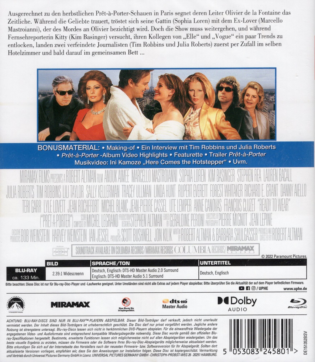 Pret-A-Porter (ej svensk text) (Blu-ray) - 2