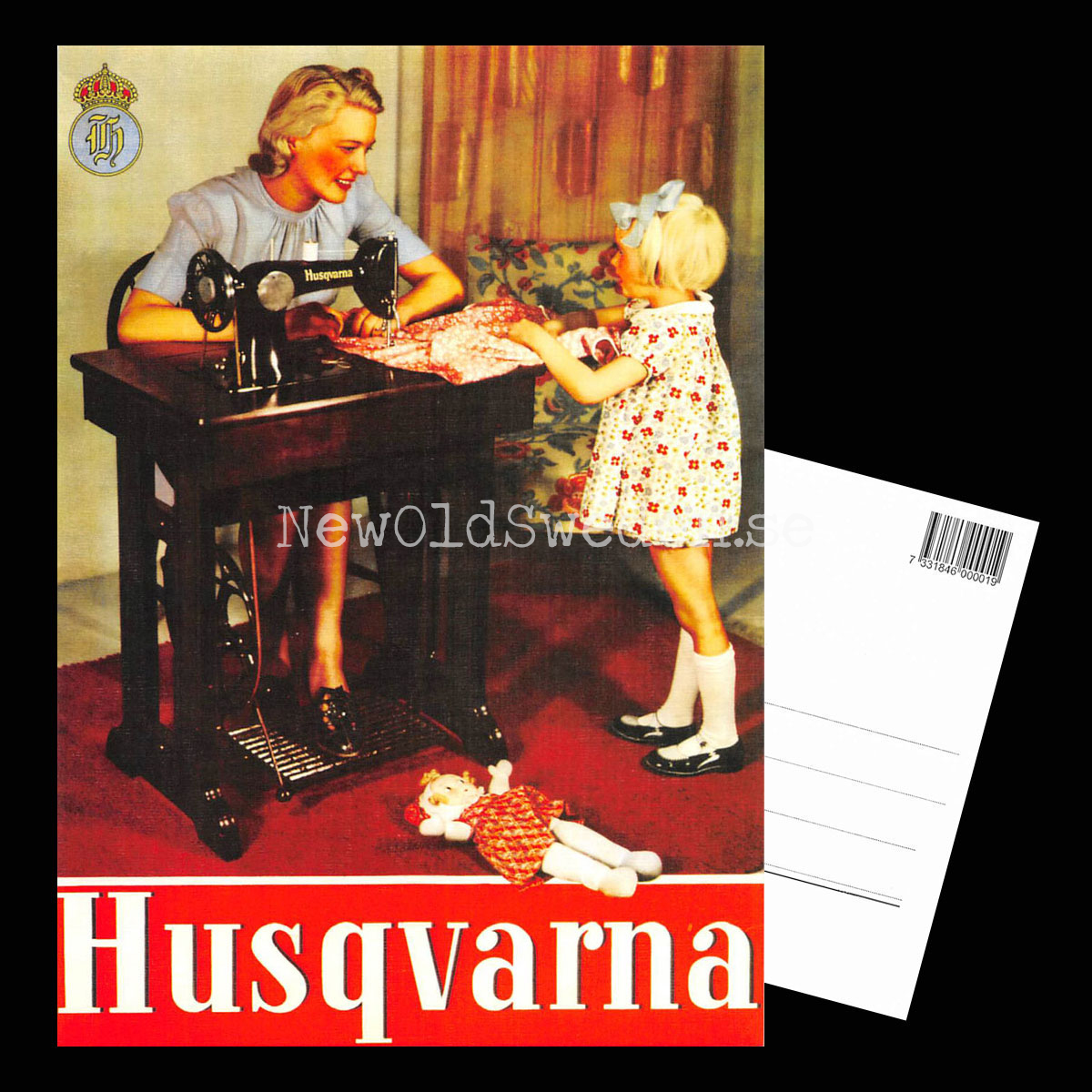 HUSQVARNA Symaskin - Vykort A5 - 3