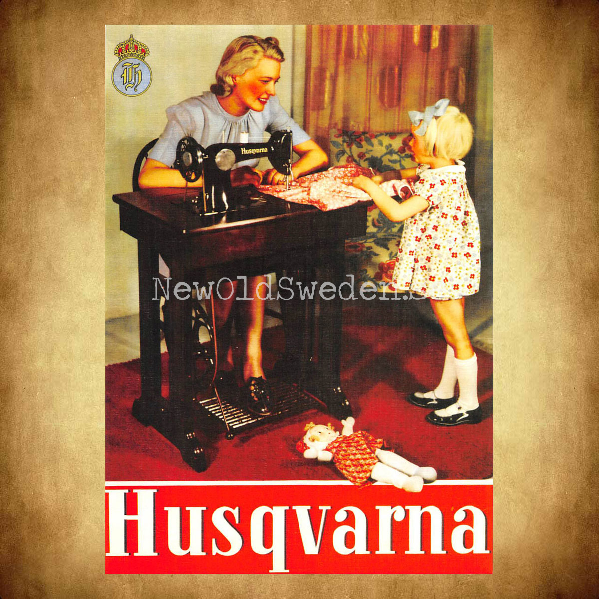 HUSQVARNA Symaskin - Vykort A5 - 2