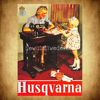 HUSQVARNA Symaskin - Vykort A5
