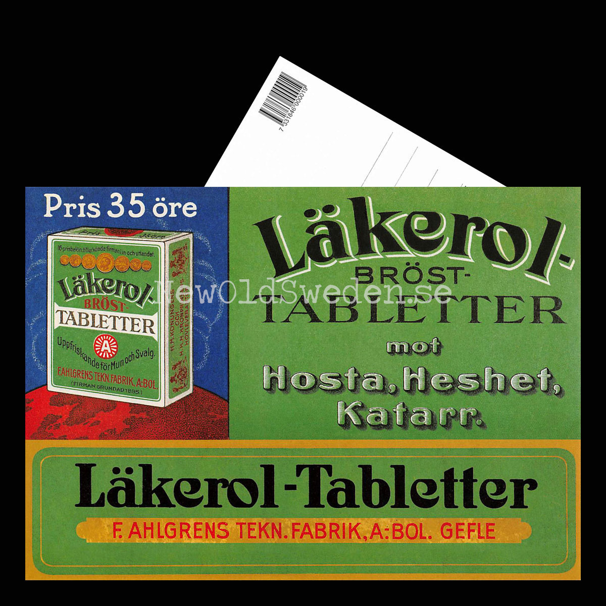 LÄKEROL Bröst-Tabletter - Vykort A5 - 3