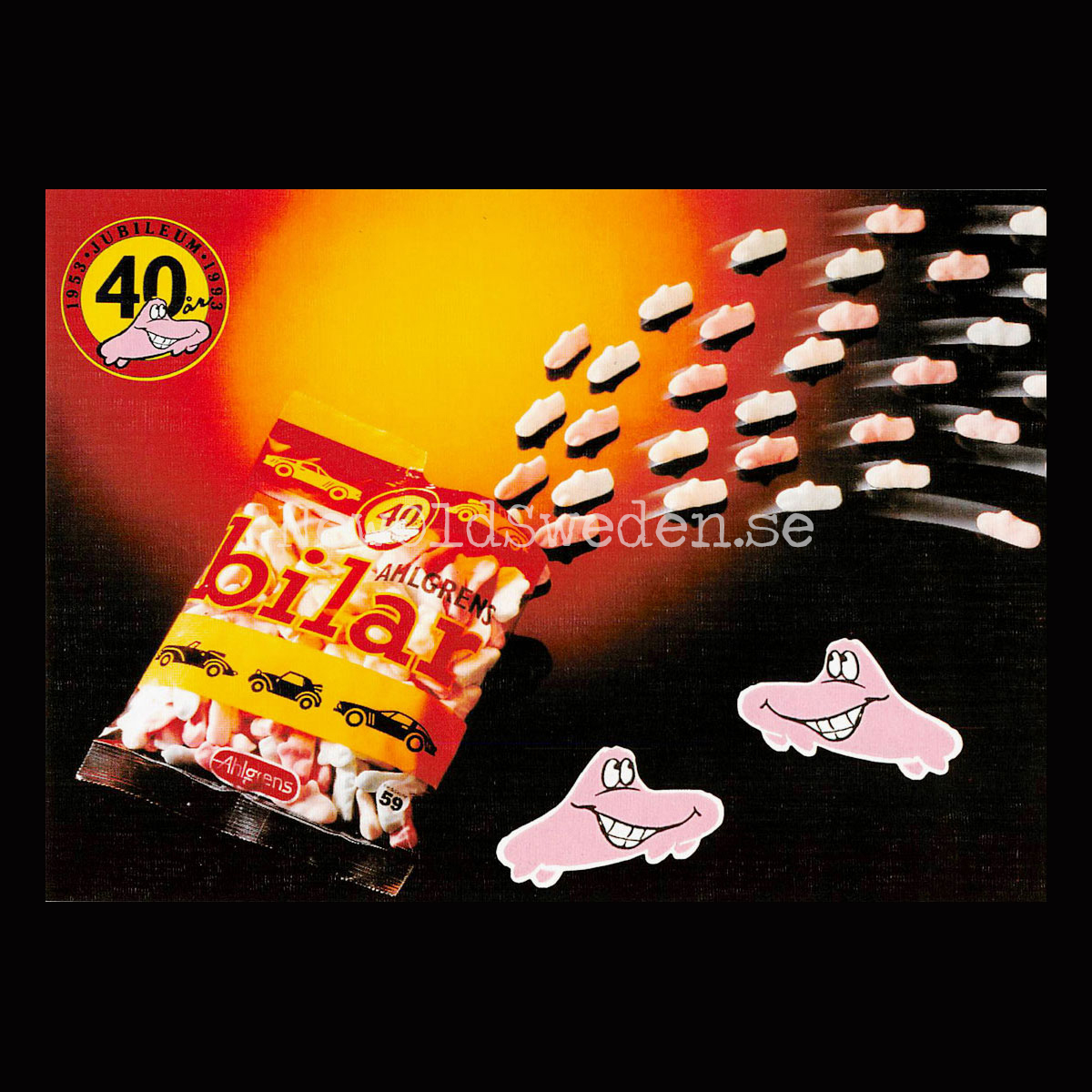 AHLGRENS Bilar 40 år 1953-1993 - Vykort A5