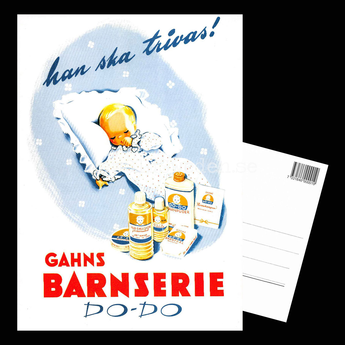 GAHNS BARNSERIE DO-DO  - Vykort A5 - 3