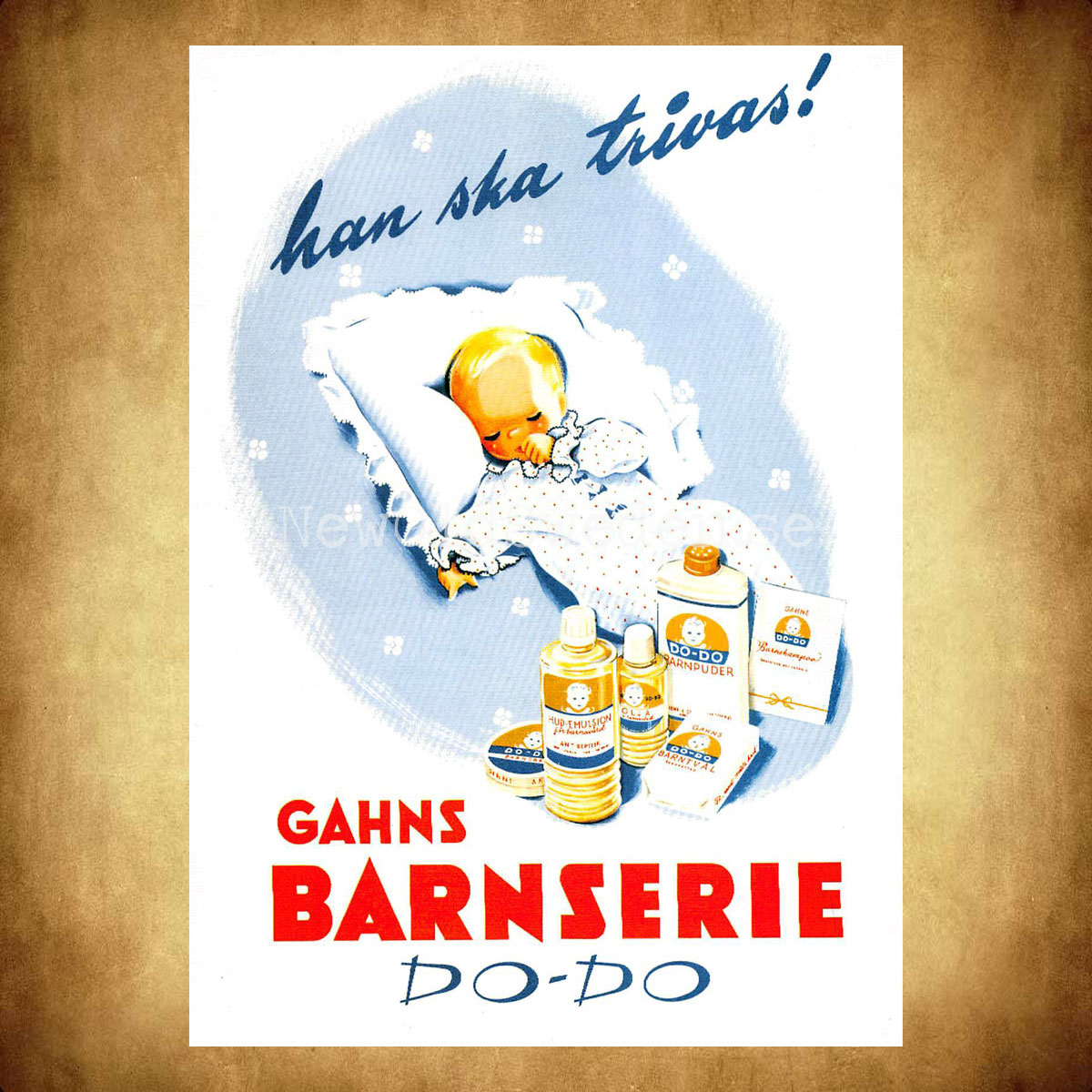 GAHNS BARNSERIE DO-DO  - Vykort A5 - 2