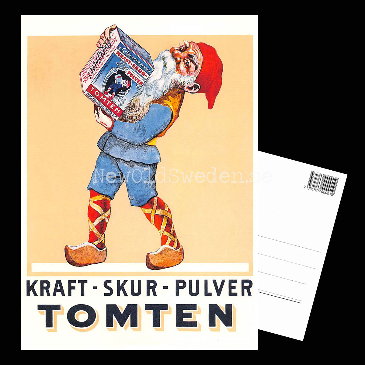 TOMTEN KRAFT-SKUR-PULVER - Vykort A5 - 3