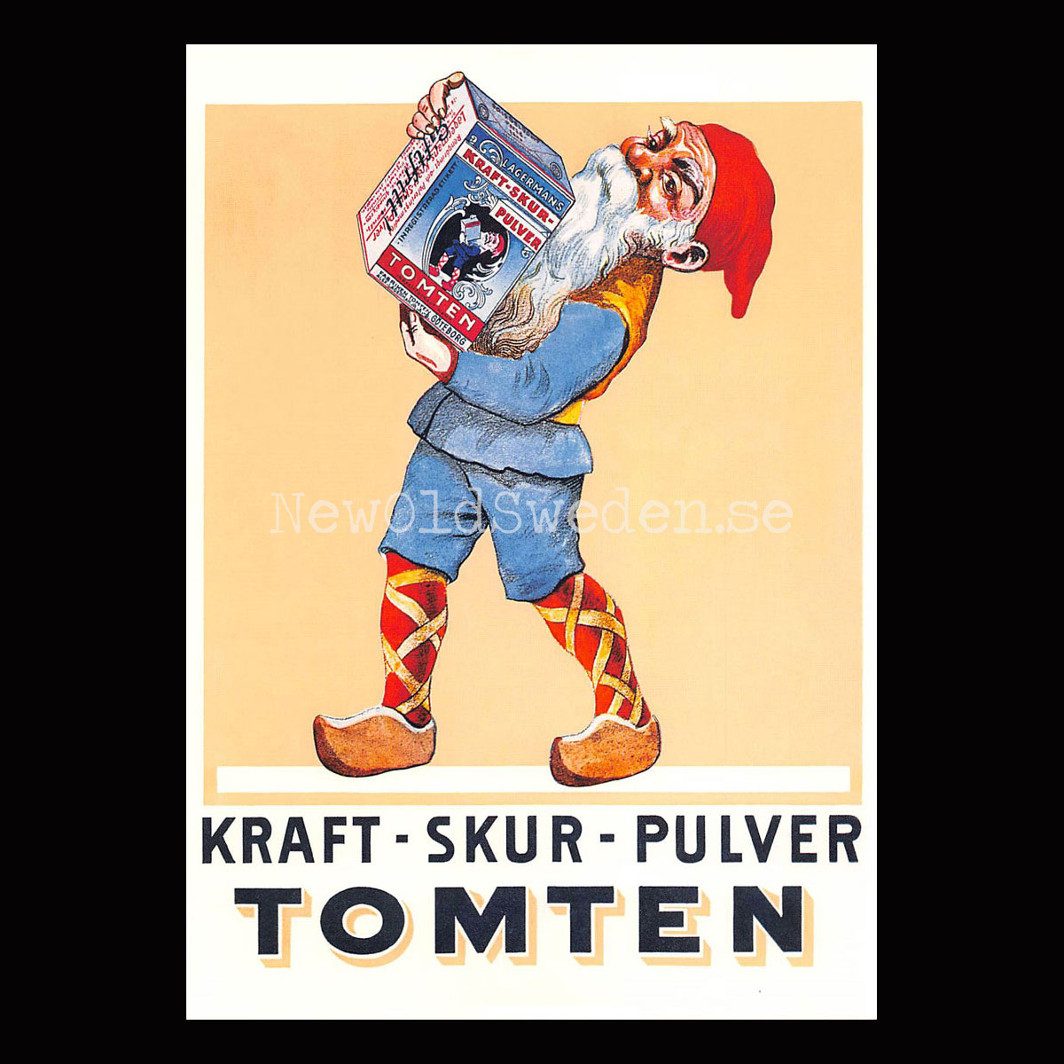 TOMTEN KRAFT-SKUR-PULVER - Vykort A5