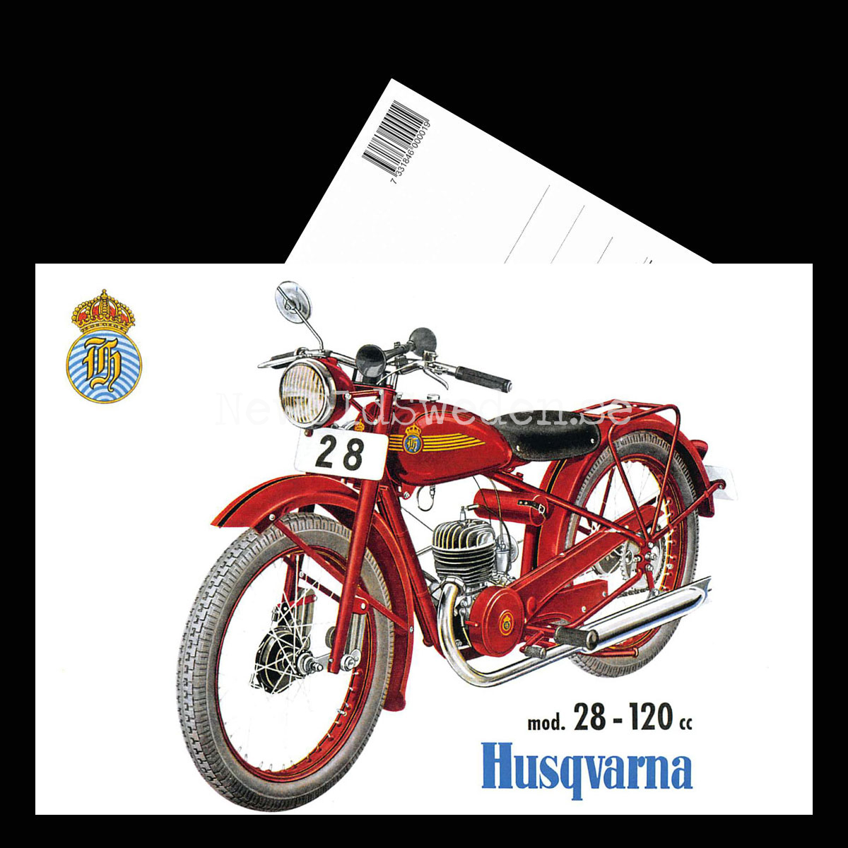 HUSQVARNA - mod. 28 - 120cc - Vykort A5 - 3