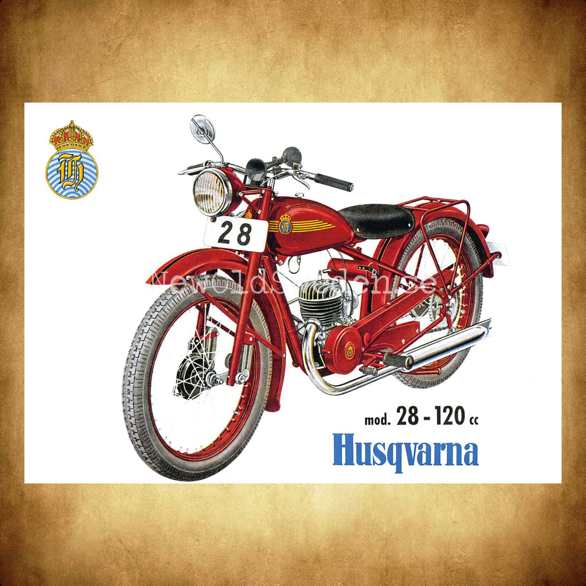 HUSQVARNA - mod. 28 - 120cc - Vykort A5 - 2