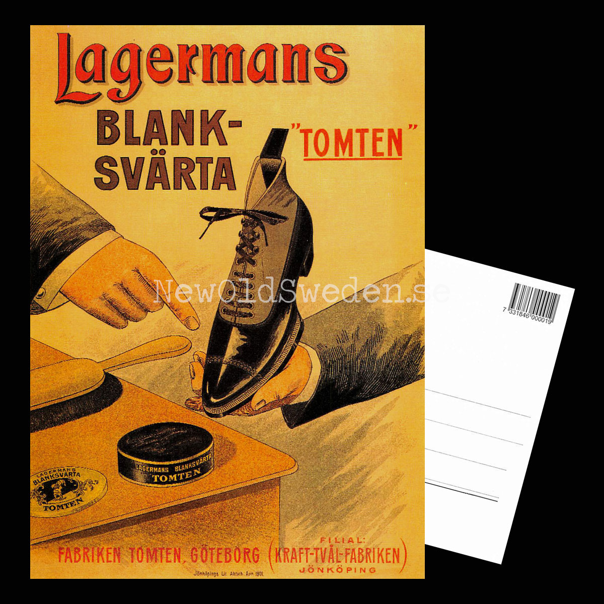 LAGERMANS TOMTEN Blank-Svärta - Vykort A5 - 3