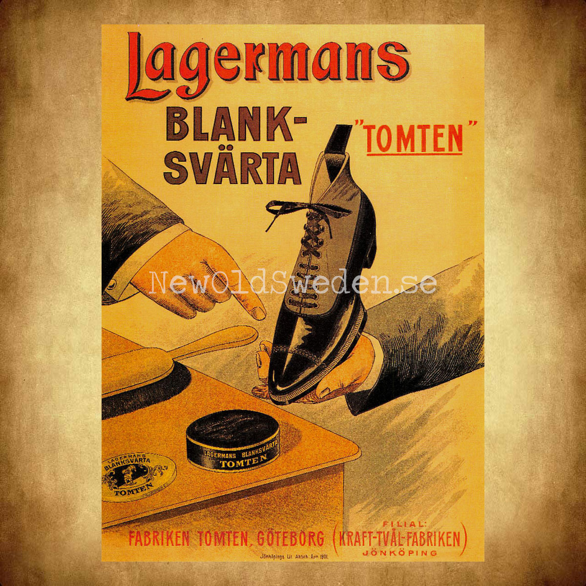 LAGERMANS TOMTEN Blank-Svärta - Vykort A5 - 2
