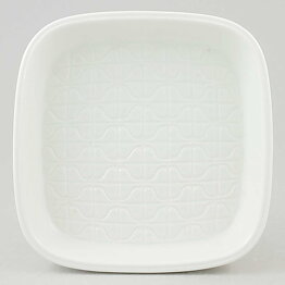 Gunnar Nylund (Domino 1960s) White Bowl with Geometric Relief 15 cm (3)