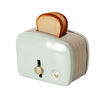 Maileg - Miniatyr brödrost med bröd - Mint