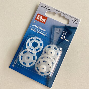 Tryckknapp i plast, 21 mm